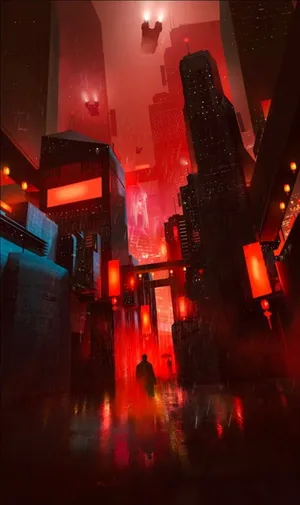 Dark Dystopian Cityscape Wallpaper