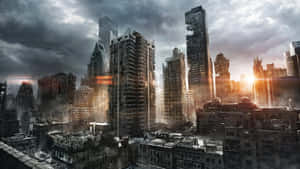 Dark Dystopian Cityscape Wallpaper