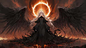 Dark_ Eclipse_ Angel_ Artwork Wallpaper