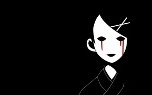 Dark Emo Figure Contemplating Amidst Shadows Wallpaper