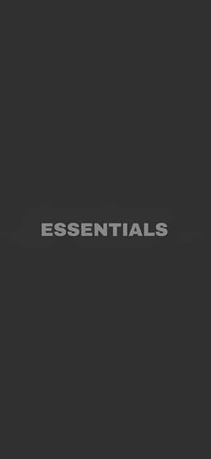 Dark Essentials Text Wallpaper Wallpaper