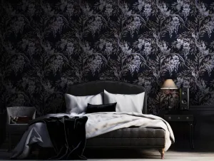 Dark Floral Bedroom Mood Wallpaper