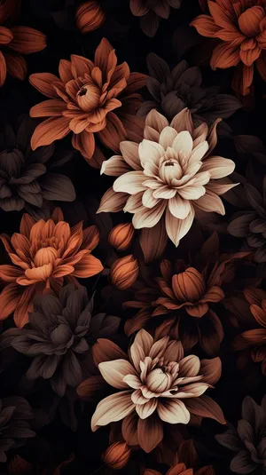 Dark_ Floral_ Elegance_ Background Wallpaper
