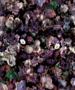 Dark Floral Moody Backdrop Wallpaper