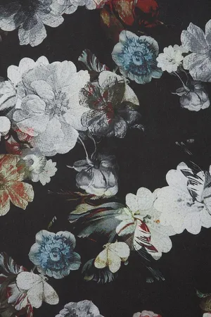 Dark Floral Pattern Background Wallpaper