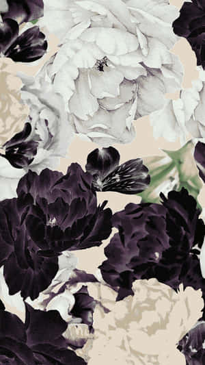 Dark Floral Patterni Phone Wallpaper Wallpaper