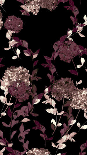 Dark Floral Patterni Phone Wallpaper Wallpaper