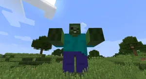 Dark Forest Encounter With Minecraft Zombie Wallpaper