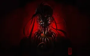 Dark Forest Path On A Foggy Night Wallpaper