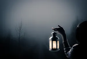 Dark Forest With Mysterious Fog Wallpaper