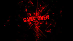 Dark Game Over On A Fiery Background Wallpaper