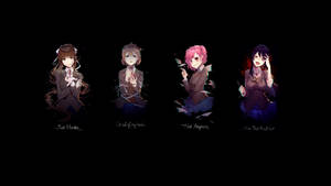 Dark Glitch Art Doki Doki Literature Club Wallpaper