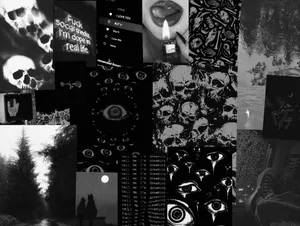 Dark_ Gothic_ Aesthetic_ Collage Wallpaper