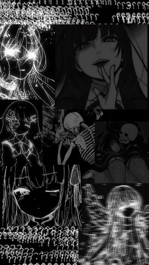 Dark Gothic Aesthetic Collage Wallpaper