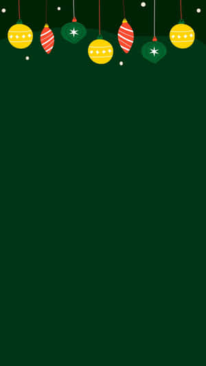 Dark Green Christmas Frame Wallpaper