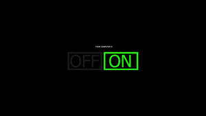 Dark Green On-off Aesthetic Wallpaper