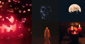 Dark Halloween Collage Wallpaper