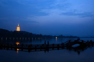 Dark Hangzhou West Lake Wallpaper