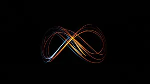 Dark Infinity - A Mesmerizing Cosmic Landscape Wallpaper