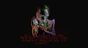 Dark Joker With Famous Quote Wallpaper