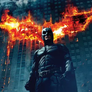 Dark Knight Amidst Chaos Wallpaper