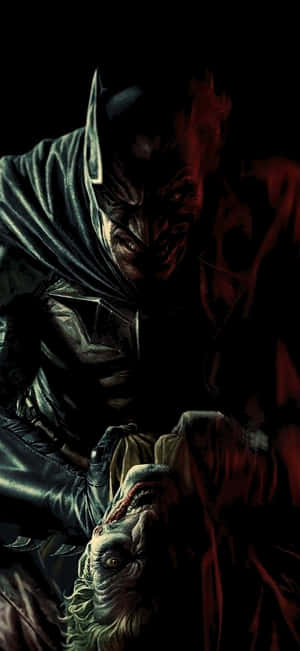 Dark_ Knight_ Intense_ Confrontation Wallpaper