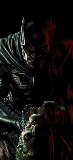 Dark_ Knight_ Intense_ Confrontation Wallpaper