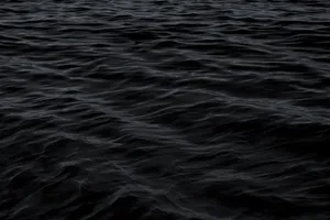 Dark Laptop Beach Waves Wallpaper