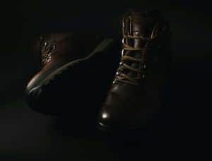 Dark Leather Boots Moody Lighting Wallpaper