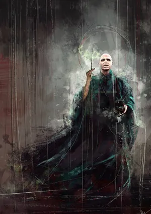 Dark Lord Voldemort Artistic Portrait Wallpaper