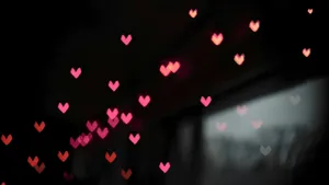 Dark Love Heart Bokeh Wallpaper