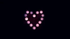 Dark Love Heart Lights Wallpaper
