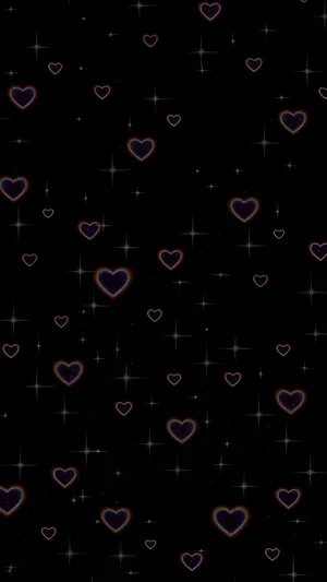 Dark Love Heart Pattern Wallpaper