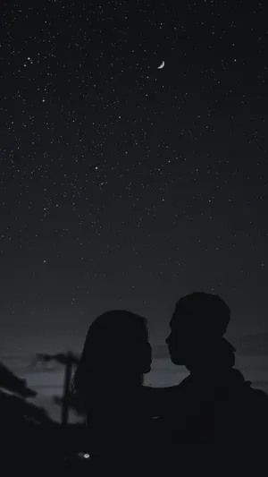 Dark Love Under Starry Skies Wallpaper