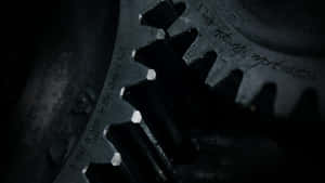 Dark Mechanical Gears Closeup Wallpaper