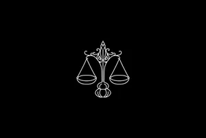 Dark Minimalist Libra Fancy Scale Wallpaper