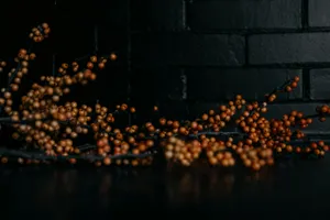 Dark Mustard Seeds Scatteredon Black Surface Wallpaper