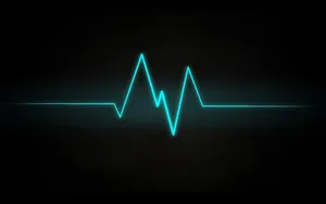 Dark Neon Heartbeat Line Wallpaper