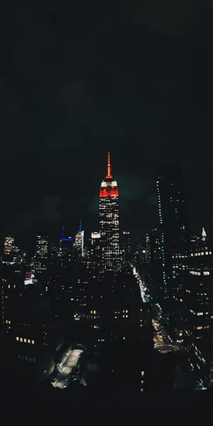 Dark Night And Empire State Building Wallpaper