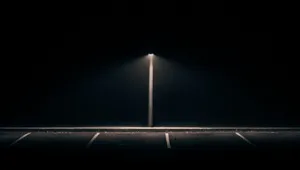 Dark Night At Street Parking Lot Wallpaper
