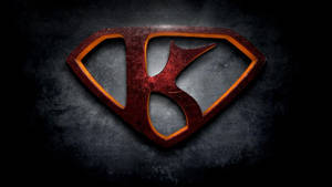 Dark Orange Steel Letter K Wallpaper