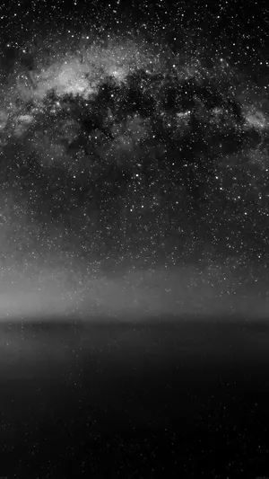 Dark Phone Greyscale Night Sky Wallpaper