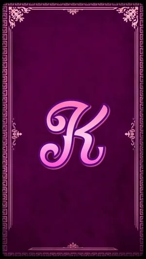 Dark Pink K Alphabet Wallpaper