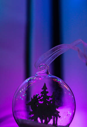 Dark Purple Aesthetic Christmas Ball Wallpaper