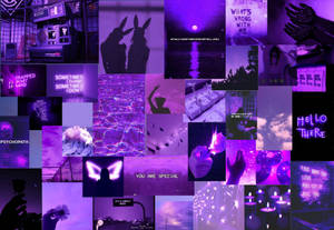 Dark Purple Collage Aesthetic Self Motivation Wallpaper