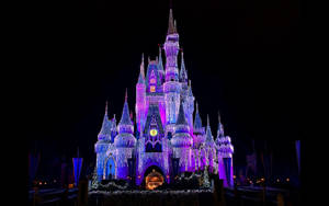 Dark Purple Disney Castle Wallpaper