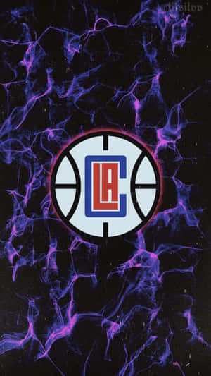 Dark Purple Neon Abstract La Clippers Logo Wallpaper