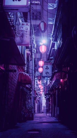 Dark Purple Street Aesthetic Iphone Xr Wallpaper