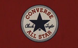 Dark Red Fabric Converse Logo Wallpaper