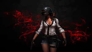 Dark Red Female Character Pubg 1920x1080 Wallpaper